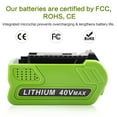 thumbnail image 4 of 40V Battery for GreenWorks CS40L412 20312 20322 2012802 16" Cordless Chainsaw, 4 of 5