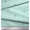 thumbnail image 3 of Soimoi Green Poly Georgette Fabric Lady Finger & Dots Decor Fabric Printed Yard 42 Inch Wide, 3 of 3
