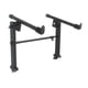 thumbnail image 2 of Soporte de teclado de 2 niveles, profesional, portátil, resistente, de metal, universal, para piano electrónico, ancho ajustable, 2 of 9