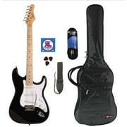 Austin Guitars 100 Series Electric Guitar Pack, Black