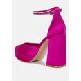 thumbnail image 3 of Hettie Satin Rhinestone Embellsihed Strap Platform Heels, 3 of 5