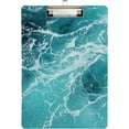 thumbnail image 2 of FMSHPON Ocean Turquoise Clipboard Hardboard Wood Nursing Clip Board and Pull for Standard A4 Letter 13x9 inches, 2 of 7