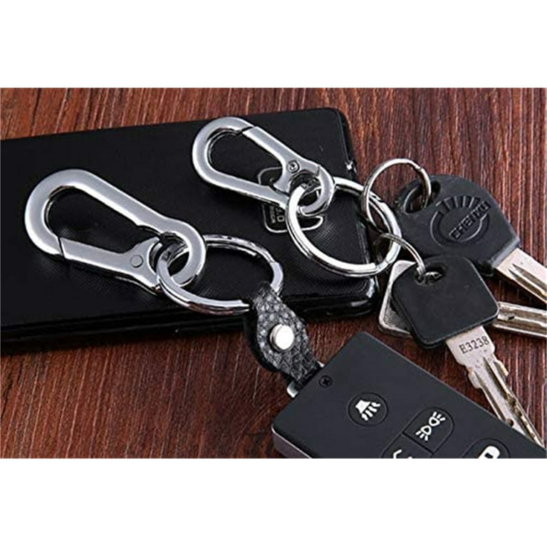 Happon Carabiner Clip Keychain, 2 Pieces Metal Carabiner Shape Key