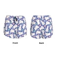 thumbnail image 3 of Rateoe Cute White Rabbit Printed 2 in 1 Women's Workout Shorts for Athletic Gym Running Shorts with Phone Pockets-Medium, 3 of 7