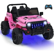 INFANS 12V Ride on Truck Car with Parents Remote Control, 3 Speeds, Bluetooth Music Radio, LED Lights, Soft Start, Electric Vehicles for Boys Girls Kids Toddler