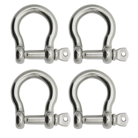 Extreme Max 3006.8294.4 BoatTector Stainless Steel Bow Shackle - 3/8", 4-Pack