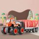 thumbnail image 4 of Camión de transporte de dinosaurios de plástico Zulema potencia inercial giratoria naranja, 4 of 8
