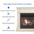 thumbnail image 6 of Duluth Forge Dual Fuel Ventless Gas Fireplace With Mantel - 32,000 BTU, T-Stat Control, Antique White Finish - Model# DFS-400T-2AW, 6 of 7