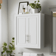 thumbnail image 2 of 26"x22"x8" Modern Rectangle Wood Wall Mounted Storage Cabinets for Bathroom,White, 2 of 7