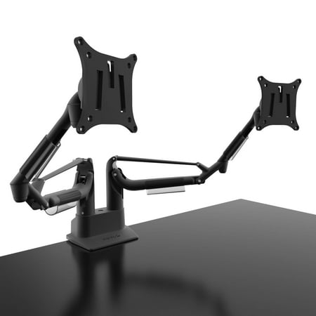 Double Arm Desk Mount - Kanto Dual Arm Desktop Monitor Mount, Black
