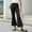 Black, variant on Zecgelong Girls Flared Pants With Front Slit High Waist Soft Stretch Denim Trousers For Teen Casual Girls -Lined Joggers For Winter Size 18-24 Months