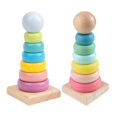 thumbnail image 1 of 2Pack Montessori Rainbow Stacker Bloques de Apilamiento Regalos de Juguete de Desarrollo, 1 of 9