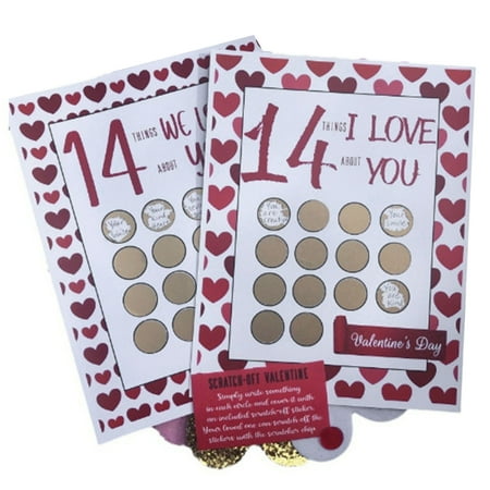 

CHXonu 14 Things I About You Scratch Off Advent Calendar Valentine s Day Countdown Craft For Kids Custom For Daugher Son For Him For Her Husband Wife Girlfriend Boyfri Lined Stationery Paper And