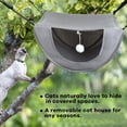 thumbnail image 7 of Pet Hammocks for Cats, Soft Foldable Hanging Cat Bed with Removable Mat, Gray/Beige/Coffee, 35x25x18cm, Easy to Install & Clean, Cozy & Stylish Pet Furniture for Indoor Cats, 7 of 7