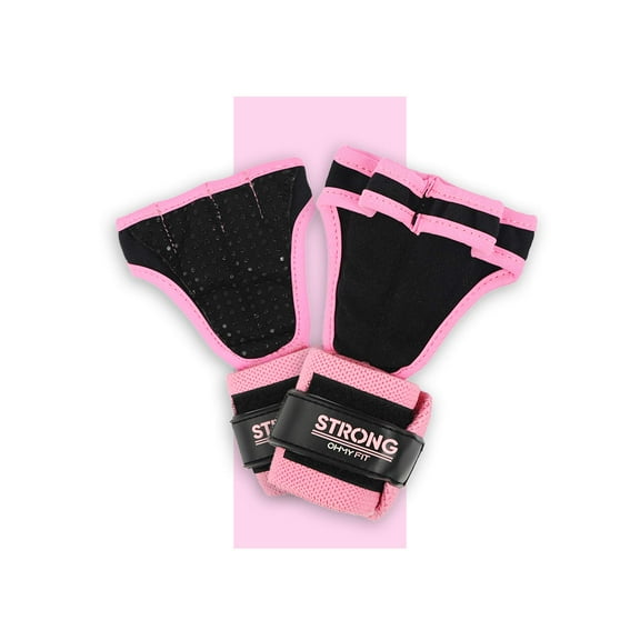 OHMY FIT - Strong Women’s Wrist Wrap Glove, Full Wrist Support with Palm Protection (Pink, Large)