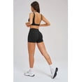 thumbnail image 6 of PISONIC Workout Sets for Women 2 Piece Yoga Sports Bra High Waist Booty Lifting Shorts Gym Yoga Outfit, 6 of 7