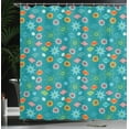thumbnail image 3 of Ambesonne Christmas Shower Curtain, Ornate Colorful Elements, 69"Wx84"L, Teal Multicolor, 3 of 4