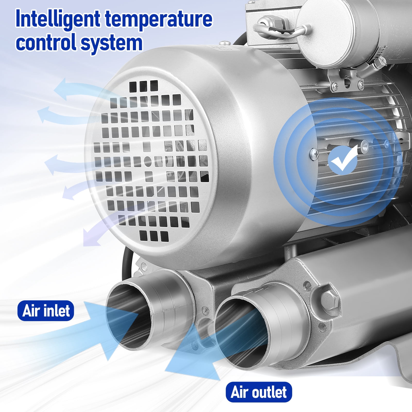 Hemoton Durable Plated Silver Aquarium Circulation Pump with Powerful Airflow