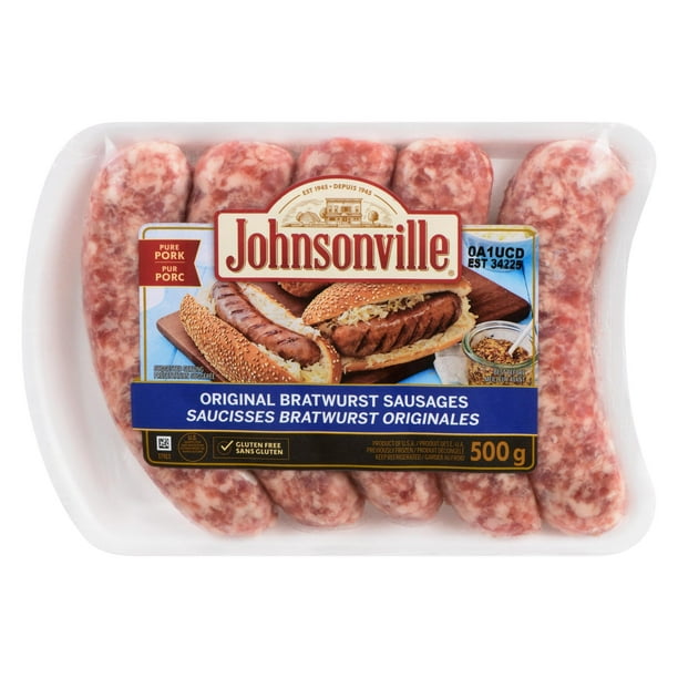 Johnsonville Bratwurst Dinner Sausages, JVL Orig Brat SSG (5) 500g