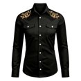 thumbnail image 6 of Western Cowboy Shirts for Men Long Sleeve Casual Collared Button Down Dress Shirt Mens Country Shirts, 6 of 6