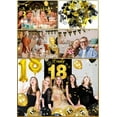 thumbnail image 2 of YANSION 18th Birthday Decorations, Happy 18th Birthday Backdrop Banner Pennant Banner Black Gold Balloons, 18 Years Old Party Supplies, Black Gold 18 Birthday Decor 18th Bday for Her Him, 2 of 8