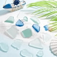 thumbnail image 2 of 1Box 9.5 Ounce Sea Glass Pieces Flat Frosted Sea Glass Crushed Glass Vase Filler Tumbled Ocean Glass Chip for Beach Wedding Party Decor Home Decor DIY Craft White/Blue/Green, 2 of 6