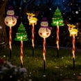 thumbnail image 2 of 6 Pack Moving Solar Christmas LED Lights Outdoor - Waterproof Christmas Tree Snowman Reindeer Lights Decorations for Patio Lawn Pathway Courtyard Backyard (2xTree, 2xSnowman, 2xReindeer), 2 of 9