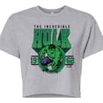 thumbnail image 3 of Marvel Hulk - Collegiate - Juniors Cropped Graphic T-Shirt, 3 of 5