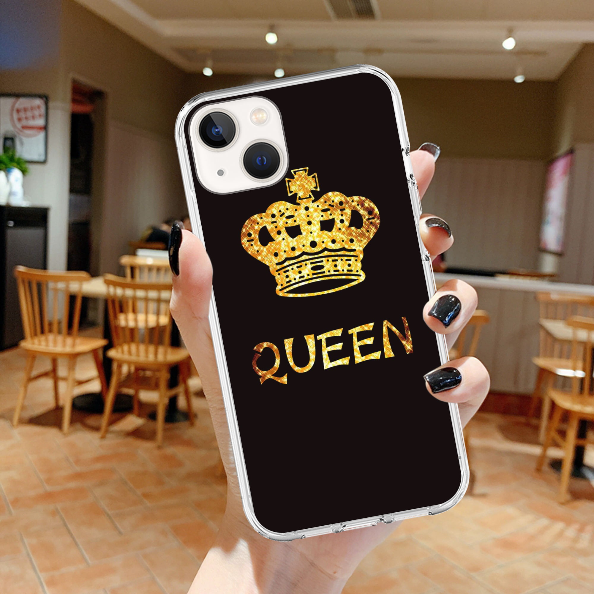 for iPhone 11 Case Couple King Queen Phone Case for iPhone 13 Pro Max 13  Pro 13 Mini 13 12 12 Mini 12 Pro Max 11 Pro Max 11 Pro 11 XS Max XR X XS 8  7 