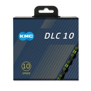KMC 10-Speed DLC10 Series High-Performance Chain | for Road/Mountain/Gravel | Shimano, SRAM, and Campagnolo Compatible | 116 Links, Missing Link Included | Green