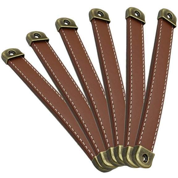 6 Pcs Knobs Drawer Pulls and Leather Modern Wardrobe Handles Furniture