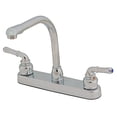 thumbnail image 2 of Empire Brass Faucet U-YNN800RSN Ultra Line; Used For Kitchen; Single Piece 8 Inch Deck-Mount; High-Rise Spout; 2 Teapot Handle; Nickel Plated/Plastic, 2 of 4