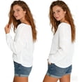 thumbnail image 4 of Swimsuit Coverup for Women Crochet Sweaters Big U collar Cute Beach Vacation Clothes Long Sleeve, 4 of 4
