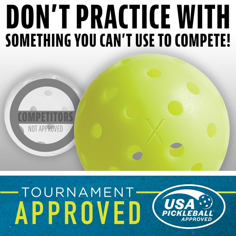 Franklin Sports X-40 Performance Outdoor Pickleballs - USAPA Approved (3  Pack)