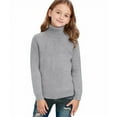 thumbnail image 6 of Piuwrlz Winter Knitted Sweaters for Toddler Girls Sweatershirt High Neck Pullover Sweater Gray Size 2 Years, 6 of 9