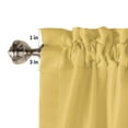 thumbnail image 5 of Yellow Solid, Kitchen Valances for Windows 54x18 Inch Kitchen Curtains Valances Rod Pocket Pure Color Bathroom Window Valances for Window Treatment Decor, 5 of 6