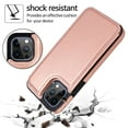 thumbnail image 7 of Dteck Case for Apple iPhone 12 Pro 6.1-inch,Shockproof PU Leather Wallet iPhone 12 Case Card Holder Kickstand Flip Magnetic Hybrid Rubber Back Phone Cover,Rosegold, 7 of 7