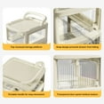 thumbnail image 4 of WRKEKC Clearance Multi-Layer Transparent Storage Cart with Wheels, Mobile Organizer for Kitchen or Bathroom (76x34x25.5cm), 4 of 6