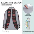 thumbnail image 5 of Game Controller Red Pattern Backpack for School, Cute School Bag with Adjustable Shoulder Straps and Padded Back, 15.3"x11"x6.7", 5 of 5