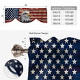 thumbnail image 6 of American Flag Tie Up Valance Curtains for Windows, Kitchen Curtains Window Treatments, Eagle Blue Red USA Flag Vintage Short Window Shades Valances for Bedroom Bathroom Cafe 54"x18", 6 of 8