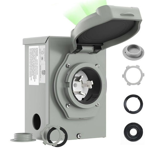 Caja de entrada de generador RVMATE Pre-Drilling 50A 125/250V a prueba de agua