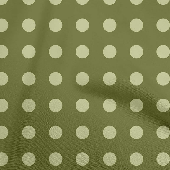 oneOone Polyester Spandex Light Green Fabric Polka Dot Dress Material Fabric Print Fabric By The Yard 56 Inch Wide