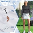 thumbnail image 5 of Uorisanigo Black Leopard Print Women's Dry-Fit Golf Polo Shirts Fashion Breathable Hiking Running Workout Tops Quarter Zip Athletic Tops for Tennis Hiking & Outdoor Sports, 5 of 7