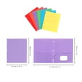 Two Pocket Folder With 3 Metal Buckle Holes, Letter Size Document ...