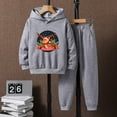 thumbnail image 3 of Outfits for Boys Size 10-12 Zipper Stripe Hoodies for Boys 14-16 Tracksuit Jogger Pants Set Pullover Sweaters Sweatshirt with Pants Clearance, 3 of 3