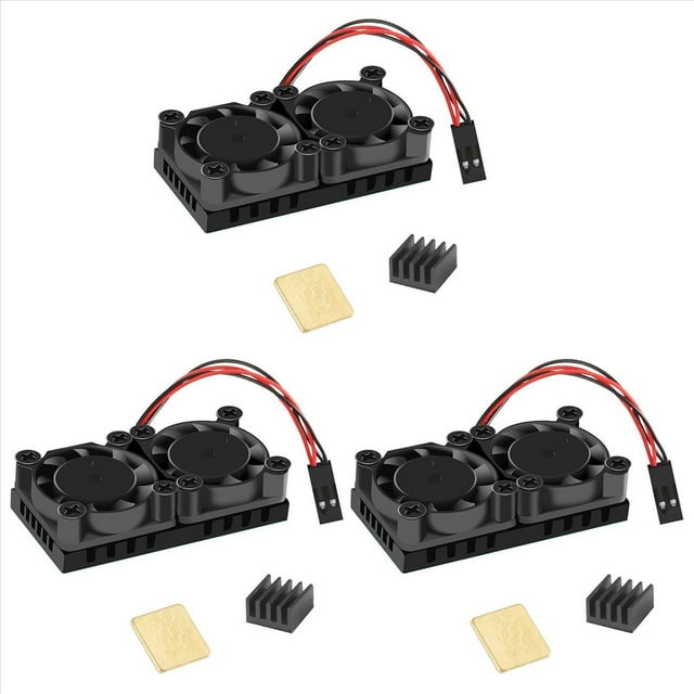 3X Ventilador Doble con Disipador de Enfriador de Ventiladores de Enfriamiento Doble Definitivo para 4B