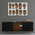 thumbnail image 4 of Epic Art 'Tiki Heads Flat' by Flyland Designs, Acrylic Glass Wall Art, 36"x24", 4 of 8