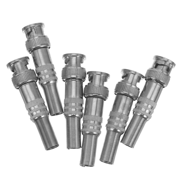 NUOLUX 6Ud Conector Bnc Macho Sin Soldadura Para Transmisión De Video En