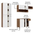 thumbnail image 4 of Cocina Integral Completa Emilly Fit Madesa 229cm - Marrón/Blanco, 4 of 10