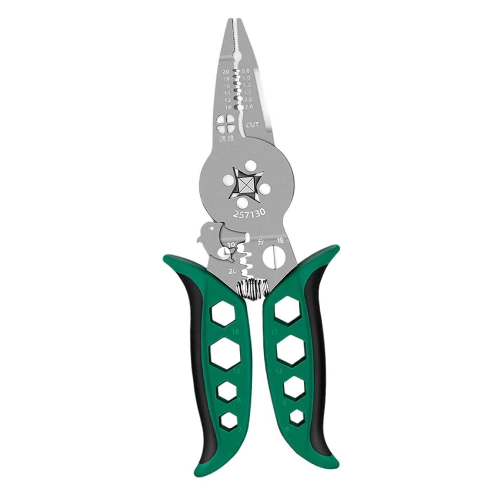 Wire Stripper Crimper Bobbin Winder Tool Ergonomic Non Slip Handle for Industrial Workers Home Use
